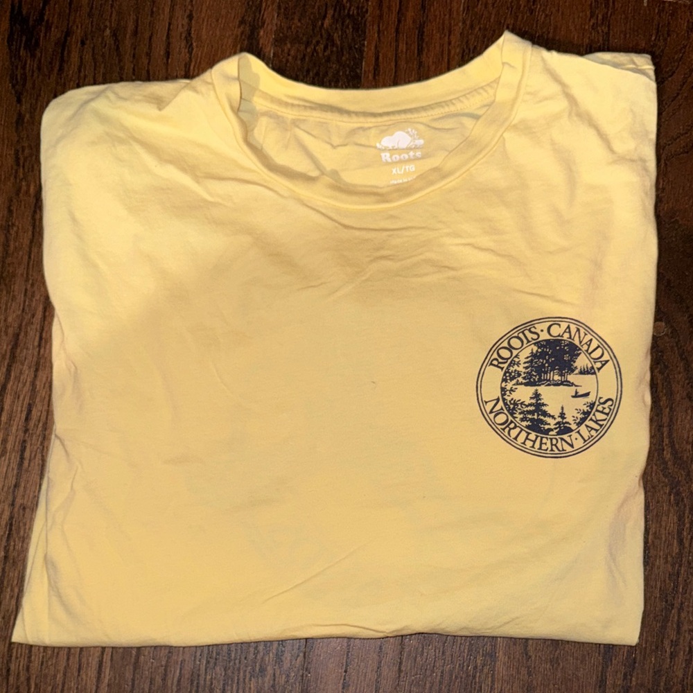 Roots Canada Yellow Graphic Tee
